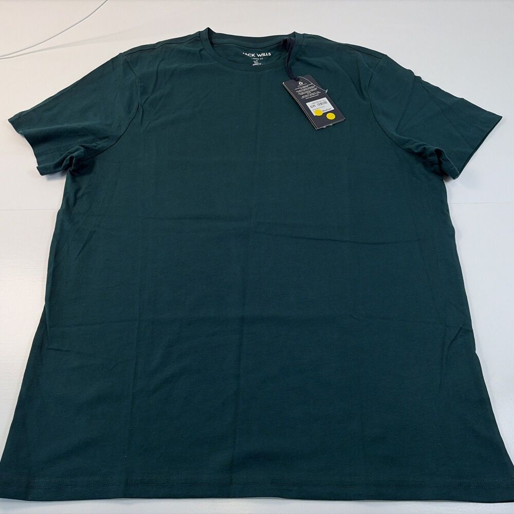 Jack Wills Mens T Shirt Sandleford Logo Short Sleeve Green Size Medium